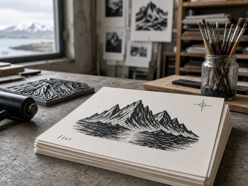 Edition printing at Print Studio Countsovve